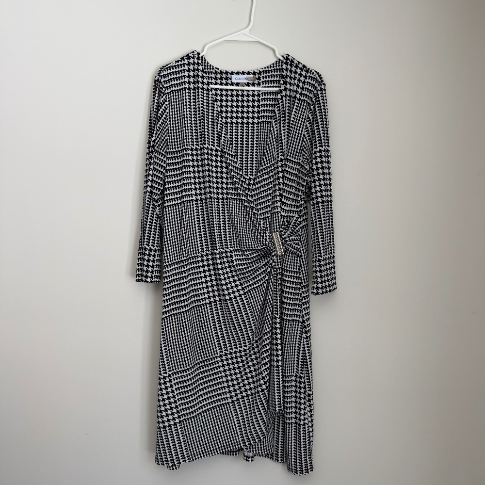 Calvin Klein Wrap Dress – Size XL – Workwear Classic